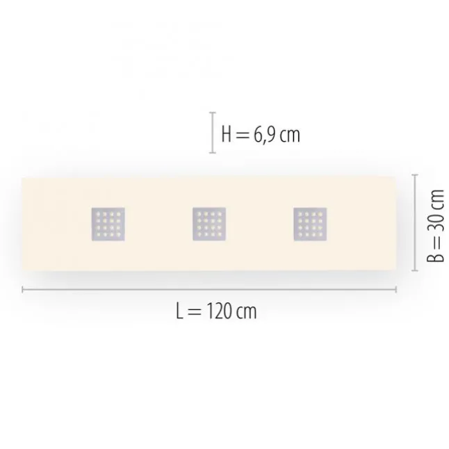 Paul Neuhaus PURE Neo LED Deckenleuchte aluminium gebürstet 120x30cm dimmbar