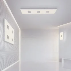 Paul Neuhaus PURE Neo LED Deckenleuchte aluminium gebürstet 120x30cm dimmbar