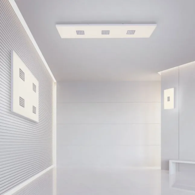 Paul Neuhaus PURE Neo LED Deckenleuchte aluminium gebürstet 120x30cm dimmbar