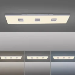 Paul Neuhaus PURE Neo LED Deckenleuchte aluminium gebürstet 120x30cm dimmbar