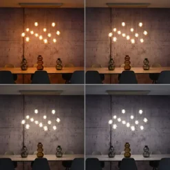 Paul Neuhaus PURE Popup,LED Pendelleuchte bronce, 13 flammig