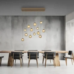 Paul Neuhaus PURE Popup,LED Pendelleuchte bronce, 13 flammig