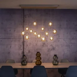 Paul Neuhaus PURE Popup,LED Pendelleuchte bronce, 13 flammig