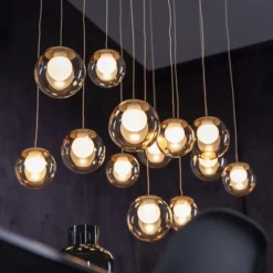 Paul Neuhaus PURE Popup,LED Pendelleuchte bronce, 13 flammig