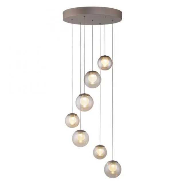Paul Neuhaus PURE Popup, LED Pendelleuchte 7fl. bronce,