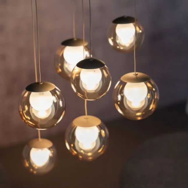Paul Neuhaus PURE Popup, LED Pendelleuchte 7fl. bronce,