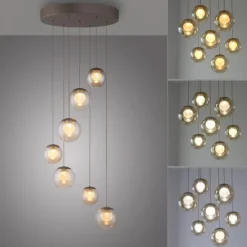 Paul Neuhaus PURE Popup, LED Pendelleuchte 7fl. bronce,
