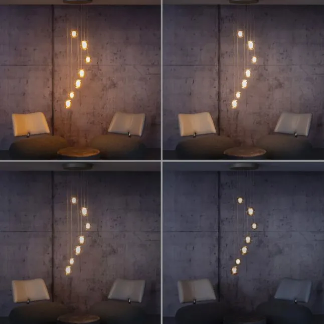 Paul Neuhaus PURE Popup, LED Pendelleuchte 7fl. bronce,