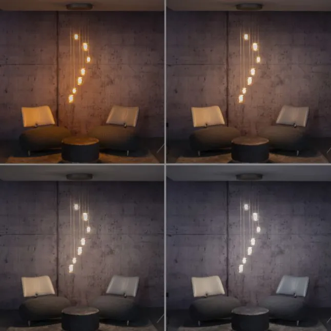 Paul Neuhaus PURE Popup, LED Pendelleuchte 7fl. bronce,