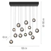 Paul Neuhaus PURE Popup, LED Pendelleuchte, mystic grey,