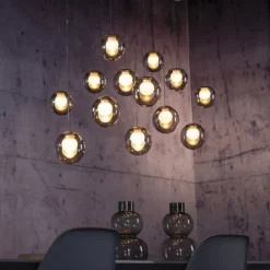 Paul Neuhaus PURE Popup, LED Pendelleuchte, mystic grey,