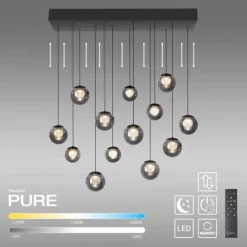 Paul Neuhaus PURE Popup, LED Pendelleuchte, mystic grey,