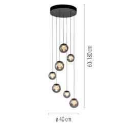Paul Neuhaus PURE Popup, LED Pendelleuchte, mystic grey,
