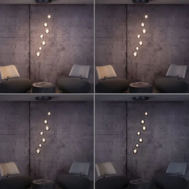 Paul Neuhaus PURE Popup, LED Pendelleuchte, mystic grey,