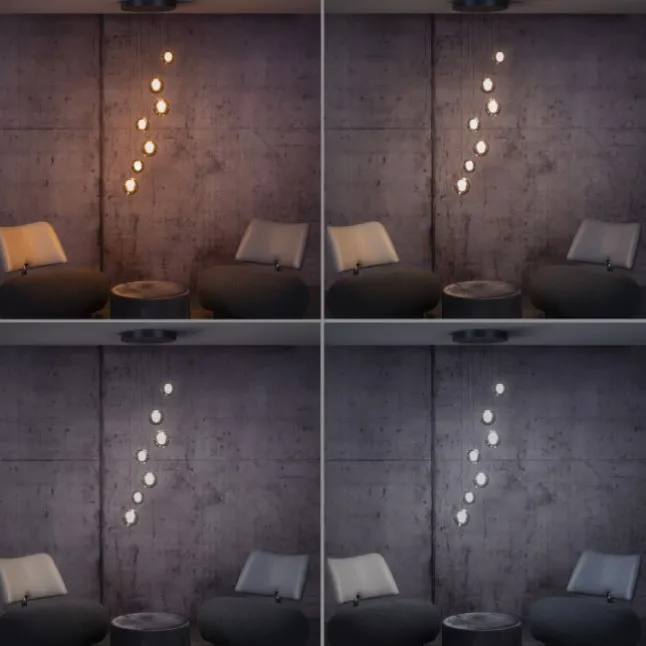 Paul Neuhaus PURE Popup, LED Pendelleuchte, mystic grey,