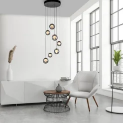 Paul Neuhaus PURE Popup, LED Pendelleuchte, mystic grey,
