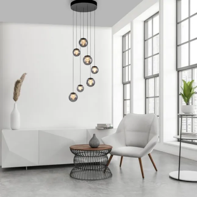 Paul Neuhaus PURE Popup, LED Pendelleuchte, mystic grey,