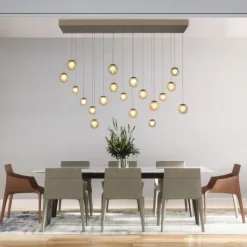 Paul Neuhaus PURE Popup, LED Pendelleuchte 19-flammig bronce