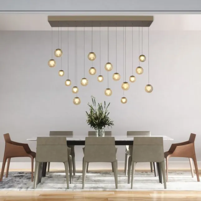Paul Neuhaus PURE Popup, LED Pendelleuchte 19-flammig bronce