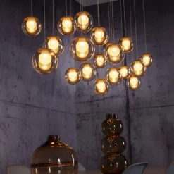 Paul Neuhaus PURE Popup, LED Pendelleuchte 19-flammig bronce