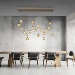 Paul Neuhaus PURE Popup, LED Pendelleuchte 19-flammig bronce