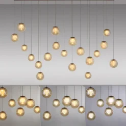 Paul Neuhaus PURE Popup, LED Pendelleuchte 19-flammig bronce