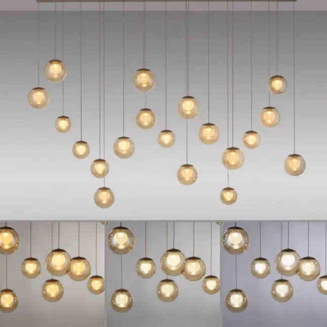 Paul Neuhaus PURE Popup, LED Pendelleuchte 19-flammig bronce