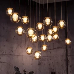 Paul Neuhaus PURE Popup, LED Pendelleuchte 19-flammig bronce