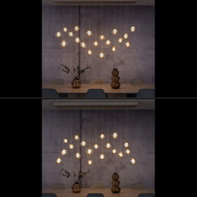 Paul Neuhaus PURE Popup, LED Pendelleuchte 19-flammig bronce