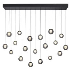 Paul Neuhaus PURE Popup, LED Pendelleuchte 19fl. mystic grey,
