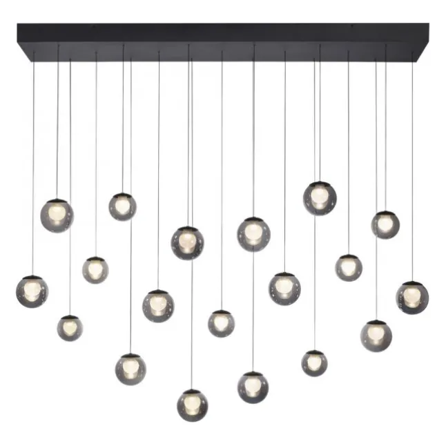 Paul Neuhaus PURE Popup, LED Pendelleuchte 19fl. mystic grey,