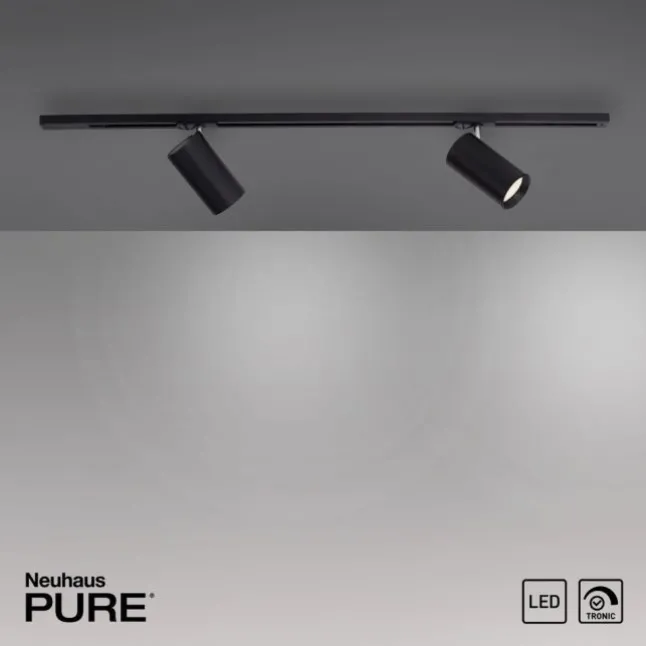 Paul Neuhaus PURE Technik LED Schienenleuchte dimmbar erweiterbar schwarz drehbar