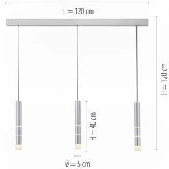 Paul Neuhaus PURE Vega LED Pendelleuchte aluminium 1 flammig mit Lichtmodi