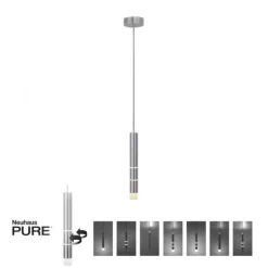 Paul Neuhaus PURE Vega LED Pendelleuchte aluminium 1 flammig mit Lichtmodi