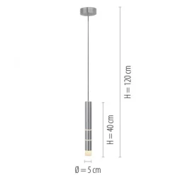 Paul Neuhaus PURE Vega LED Pendelleuchte aluminium 1 flammig mit Lichtmodi