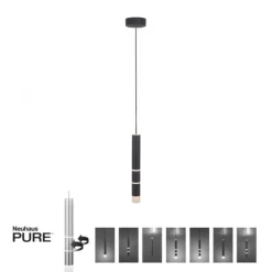 Paul Neuhaus PURE Vega LED Pendelleuchte schwarz 1 flammig mit Lichtmodi