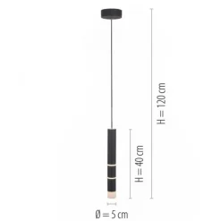 Paul Neuhaus PURE Vega LED Pendelleuchte schwarz 1 flammig mit Lichtmodi
