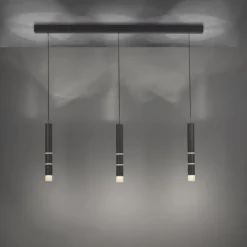 Paul Neuhaus PURE Vega LED Pendelleuchte schwarz 3 flammig mit Lichtmodi