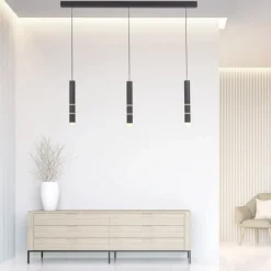Paul Neuhaus PURE Vega LED Pendelleuchte schwarz 3 flammig mit Lichtmodi