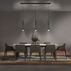 Paul Neuhaus PURE Vega LED Pendelleuchte schwarz 3 flammig mit Lichtmodi