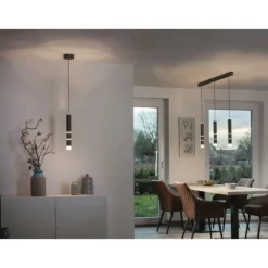 Paul Neuhaus PURE Vega LED Pendelleuchte schwarz 3 flammig mit Lichtmodi