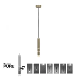 Paul Neuhaus PURE Vega LED Pendelleuchte messing matt 1 flammig Lichtmodi