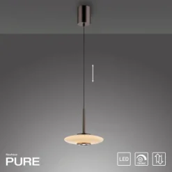 Paul Neuhaus PURE Vitrum Pendelleuchte dark-metal brown, höhenverstellbar