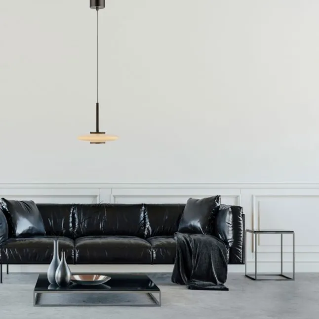Paul Neuhaus PURE Vitrum Pendelleuchte dark-metal brown, höhenverstellbar