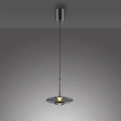 Paul Neuhaus PURE Vitrum Pendelleuchte platin (grau) dimmbar höhenverstellbar