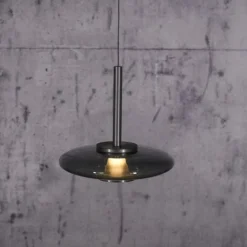 Paul Neuhaus PURE Vitrum Pendelleuchte platin (grau) dimmbar höhenverstellbar