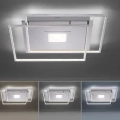 Paul Neuhaus, Q-AMIRA, LED-Deckenleuchte, stahlfarben, dimmbar, Smart Home fähig
