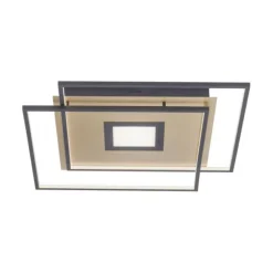 Paul Neuhaus, Q-AMIRA, LED-Deckenleuchte, schwarz-messing, Smart Home