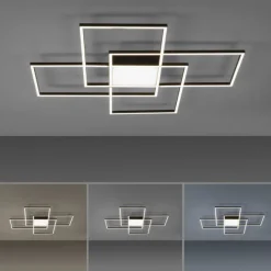 Paul Neuhaus Q-Asmin LED Deckenleuchte Smart Home 80x80 schwarz