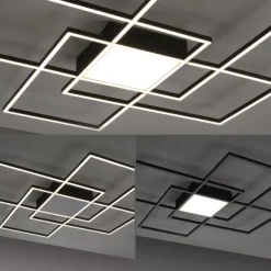 Paul Neuhaus Q-Asmin LED Deckenleuchte Smart Home 80x80 schwarz